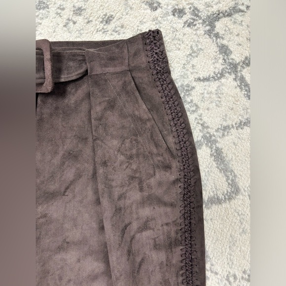 NWOT‎ JONATHAN SIMKHAI Gabriella faux Suede Cropped Pant Trousers Women’s size 2 - Picture 6 of 13